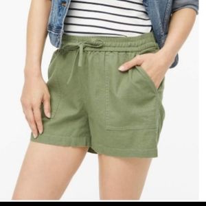 J Crew Factory Linen Blend Drawstring Shorts